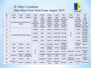 1st term date sheet 2015